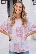 Pink Patchwork Blouse